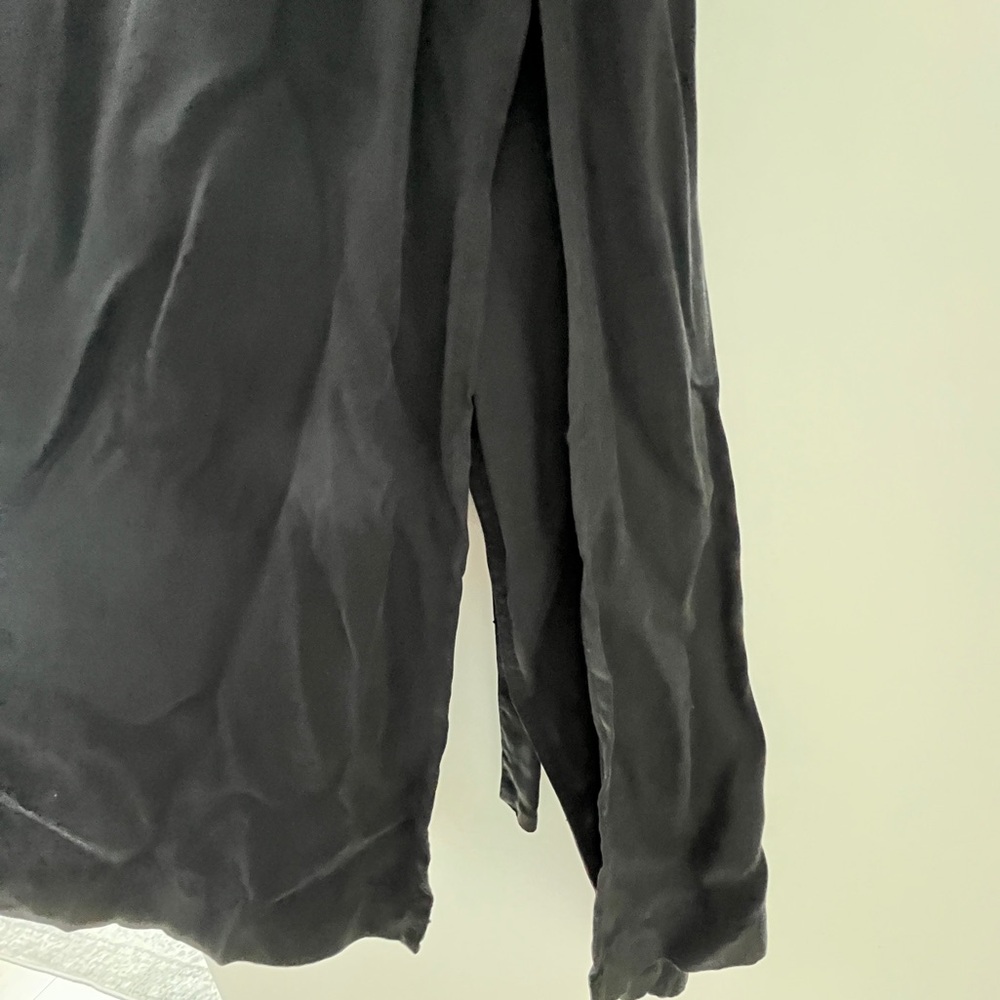 Silence + Noise Camille Washed Long Trench Vest in Black, size M - Picture 4 of 7